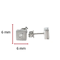 10K White Gold 0.10cttw Diamond Stud Earrings