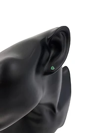 10K White Gold 0.46cttw Emerald Stud Earrings