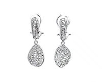 14K White Gold 2.15cttw Diamond Dangle Earring