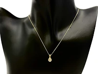 10K Yellow Gold 0.10cttw Diamond Necklace, 18"