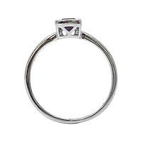 10K White Gold 0.50cttw Trillion Cut Created Alexandrite Ring, size 6.5