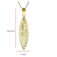 10K Yellow Gold 0.10cttw Diamond Pendant, 18"