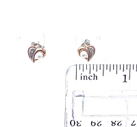 Rose Gold Pearl & Diamond Earrings