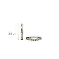 10K White Gold 0.75cttw Diamond Huggies - 20mm