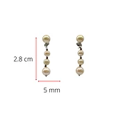 14K White Gold Cultured Pearl Dangle Earrings