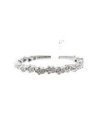10k White Gold 0.065cttw Paw Print Diamond Ring, 6.5