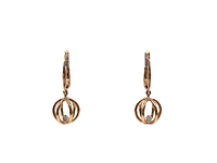 14K Rose Gold 0.124cttw Canadian Diamond Dangle Earrings