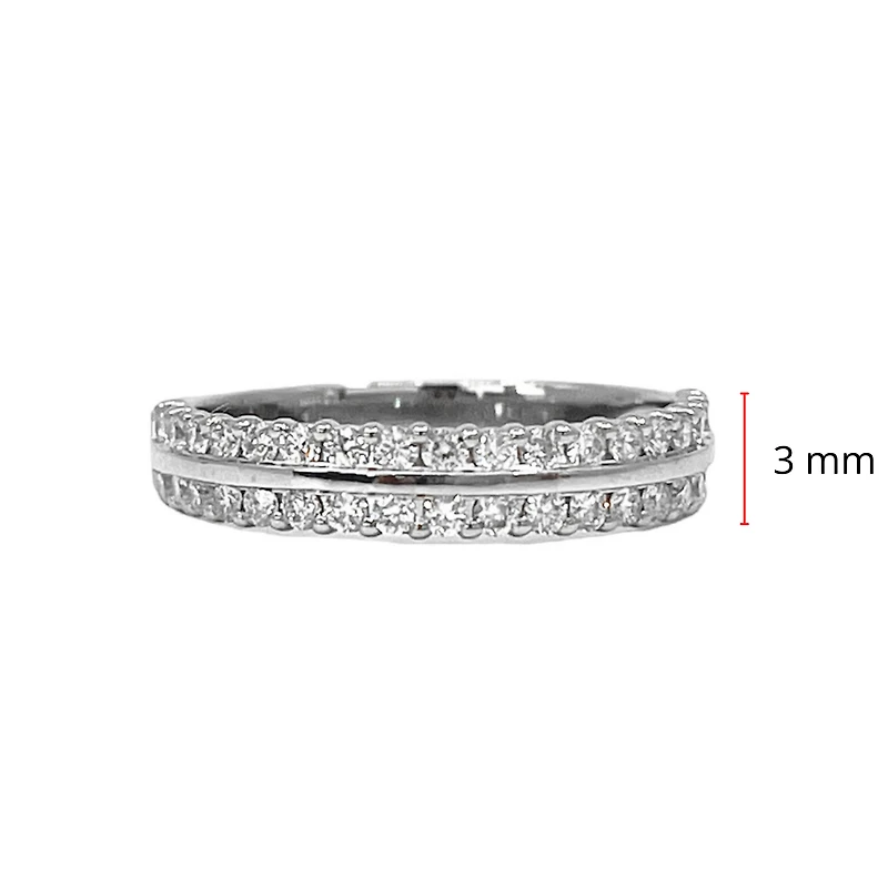 10K White  Gold 0.50cttw Diamond Ring / Band - 4.5