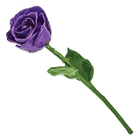 Lacquer Dipped Natural Rose with Green Leaves and Stem