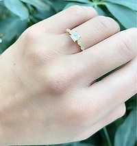 14K Yellow Gold 0.50cttw Diamond Engagement Ring, size 6.5