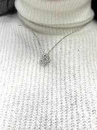 Sterling Silver 0.03cttw Diamond Butterfly Necklace, 18"