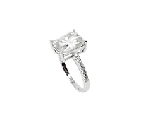 Silver 4.00cttw Moissanite Engagement Ring - 4.5