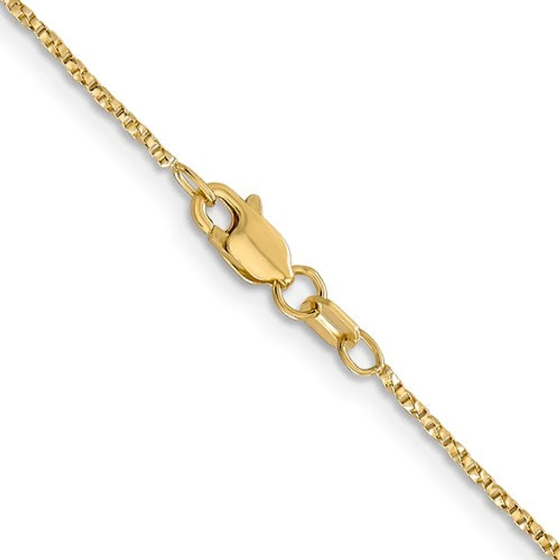 14K Gold 1.0mm Fancy Twisted Box Link Chain - /