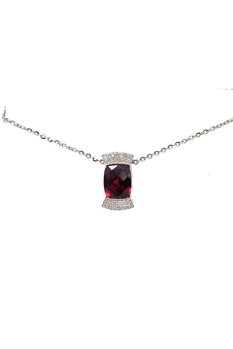 Garnet and Diamond Pendant