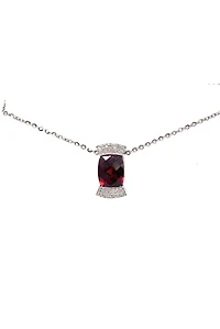 Garnet and Diamond Pendant
