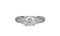 14K White Gold 1.37cttw Diamond Engagement Ring, size 6.5