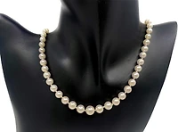 5.5-7.5mm White Cultured Graduated Pearl Strand with 14K Yellow Gold Pearl Clasp - 18"