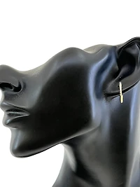 10K 2 Tone Gold 18mm Earrings