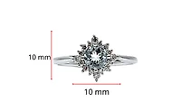 10K White Gold 0.45cttw Aquamarine and 0.176cttw Diamond Ring