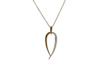 10K Yellow Gold 0.20cttw Diamond Necklace, 18"