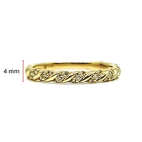 10K Yellow Gold 0.20cttw Diamond Twist Ring - Size 6.5