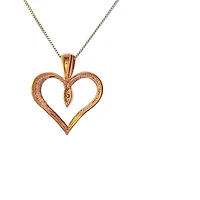 10K White and Rose Gold 0.008 cttw Diamond Heart Pendant, 18"
