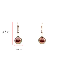 14K Rose Gold South Sea Pearl 9-10mm Earrings