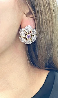 Silver and Amethyst Earrings