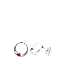 Garnet and Diamond Earrings