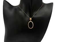 14K Rose Gold 0.19cttw Diamond Pendant, 18"