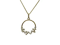 10K Yellow Gold 0.50cttw Diamond Necklace, 18"