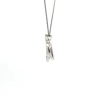 10K White Gold 0.05cttw  Diamond  Heart Pendant, 18"