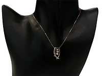 10K Yellow and White Gold 0.33cttw Diamond Pulse Necklace, 18"