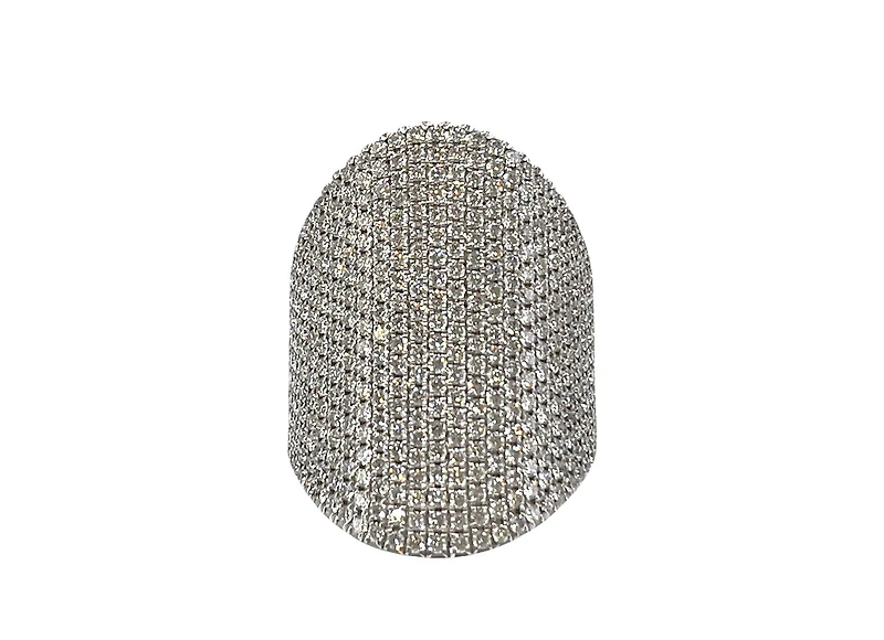 14K White Gold Pave 2.79cttw Diamond Band - Size 6.5