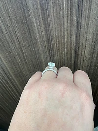 14K White Gold 3.62cttw Lab Grown Diamond Engagement Ring - /
