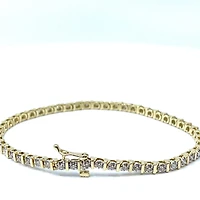 10K Yellow Gold 1.00cttw Diamond Tennis Bracelet, 7"