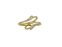 10K Yellow Gold 0.04cttw Diamond Pave Set Ring