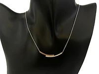 14K White & Rose Gold 0.20cttw Diamond Pendant, 18"