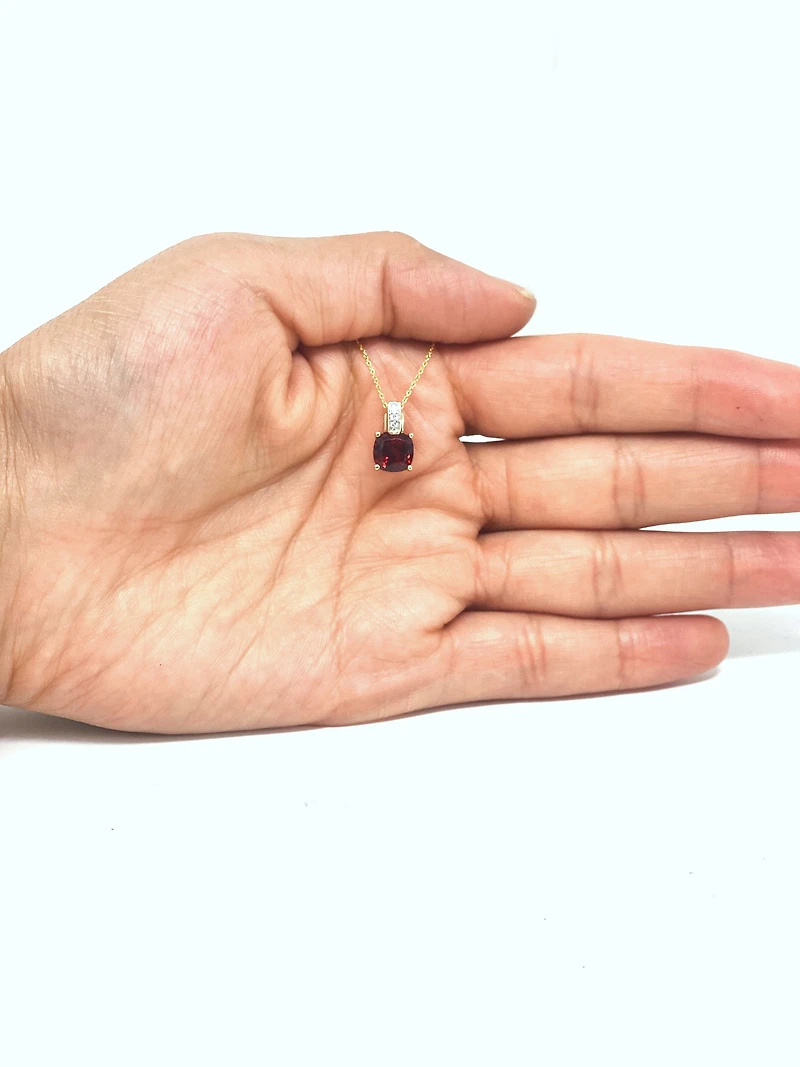 Garnet and Diamond Pendant