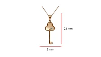 10K Rose Gold Mother of Pearl and 0.02cttw Diamond Pendant, 18"