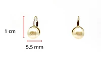 14K Yellow Gold Cultured Pearl Earrings with Lever Backs