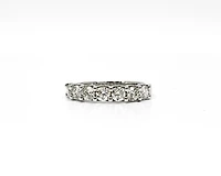 14K White Gold 0.75cttw Diamond Anniversary Claw Set Ring / Band, size 6.5