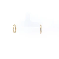 10K Gold 0.04cttw Diamond Hoop / Huggie / Hinged Earring