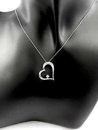 10K White Gold Canadian Diamond 0.051cttw Necklace