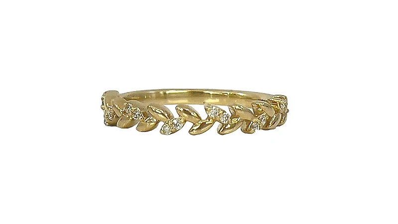 10K Yellow Gold 0.08cttw Diamond Ring