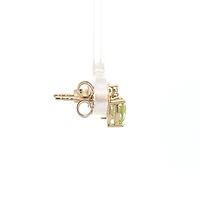 10K Yellow Gold Peridot and Diamond Earrings