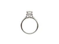 18K Lab Grown Round Brilliant Cut 1.69cttw Claw Set Diamond Ring