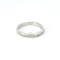 14K White Gold 0.15cttw Diamond Ring - size 6.5