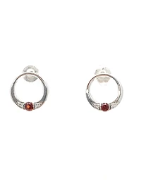 Garnet and Diamond Earrings