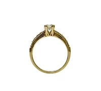 14K Yellow Gold 0.70cttw Canadian Diamond Engagement Ring, size 6.5 - 4.5